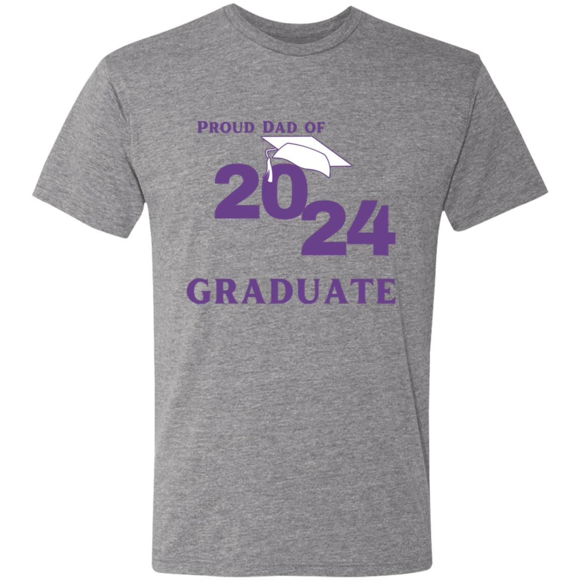 Proud Dad -- Graduate 2024 -- Men's Tri-blend T-Shirt