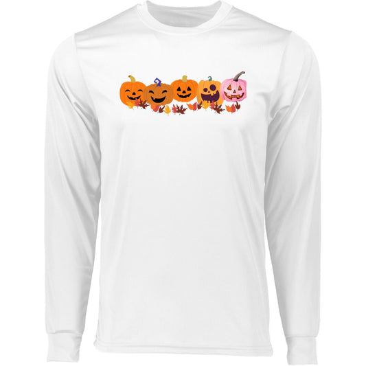 Jack 0 Lanterns in a Row CLOSEOUT -- Long Sleeve Moisture-Wicking Tee