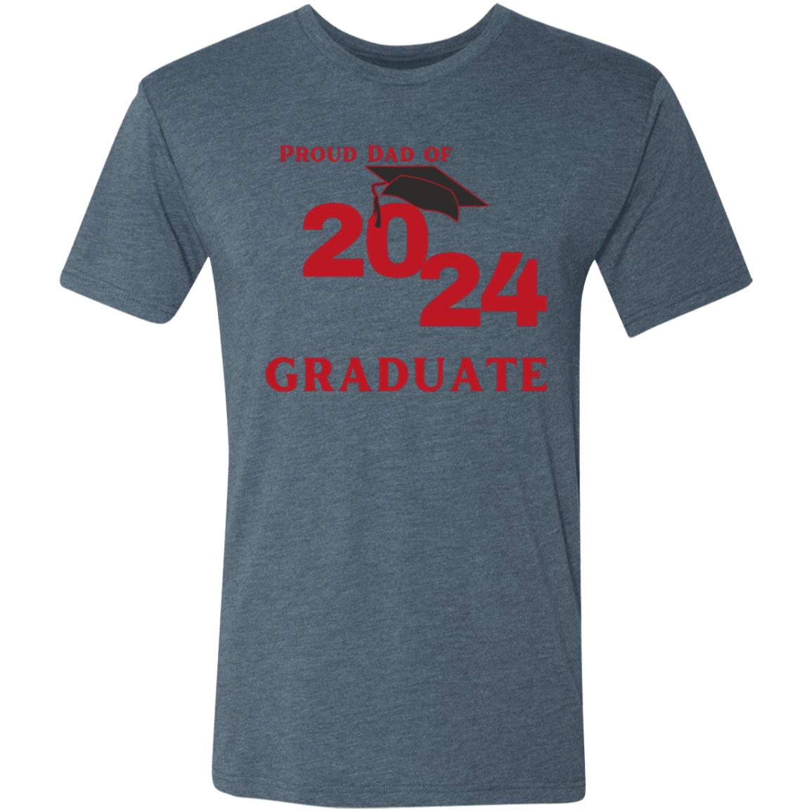 Proud Dad graduate 2024 -- Men's Tri-blend T-Shirt