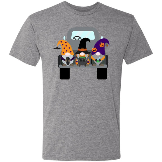 Halloween Gnomes in a Truck NL6010 Men's Triblend T-Shirt