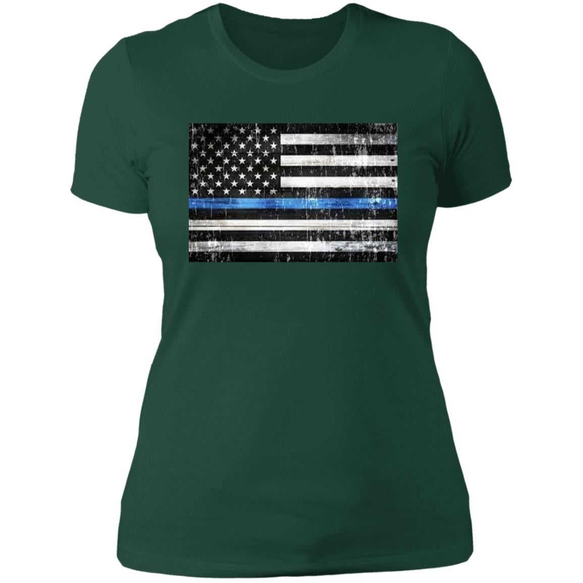 American Flag -- Police -- Ladies' Boyfriend T-Shirt