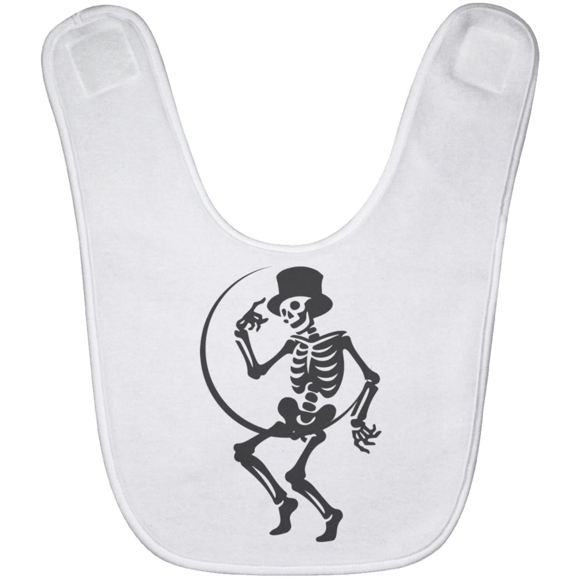 Moon and Skeleton -- Baby Bib