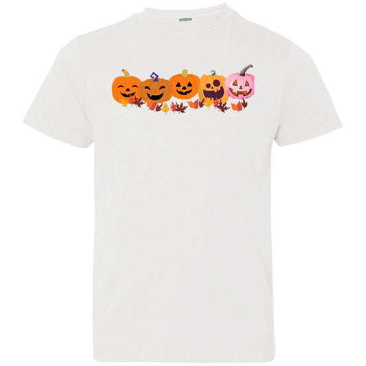 Jack 0 Lanterns in a Row -- Youth Jersey T-Shirt