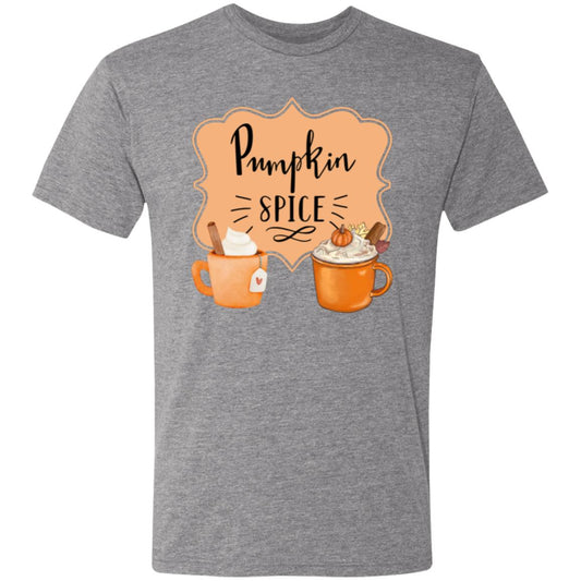 Pumpkin Spice Latte Orangetan Black -- Men's Triblend T-Shirt