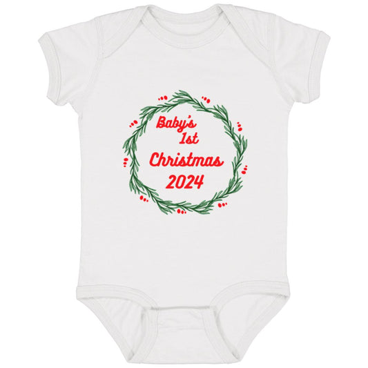 Baby's 1st Christmas 2024 -- Infant Fine Jersey Bodysuit