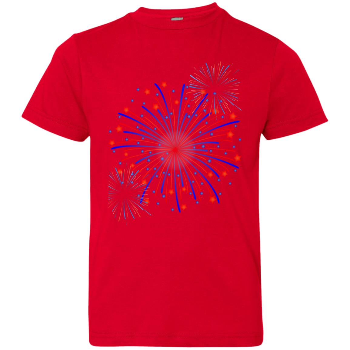 4th of July Fireworks -- Youth Jersey T-Shirt