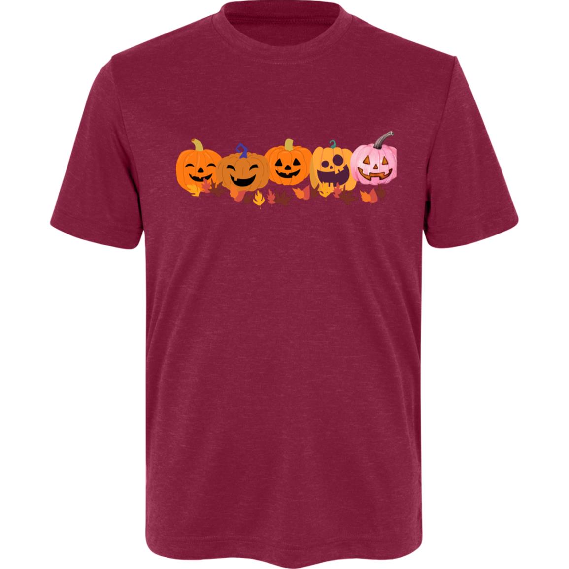 Jack 0 Lanterns in a Row -- Team Kids Sonic Heather Tee