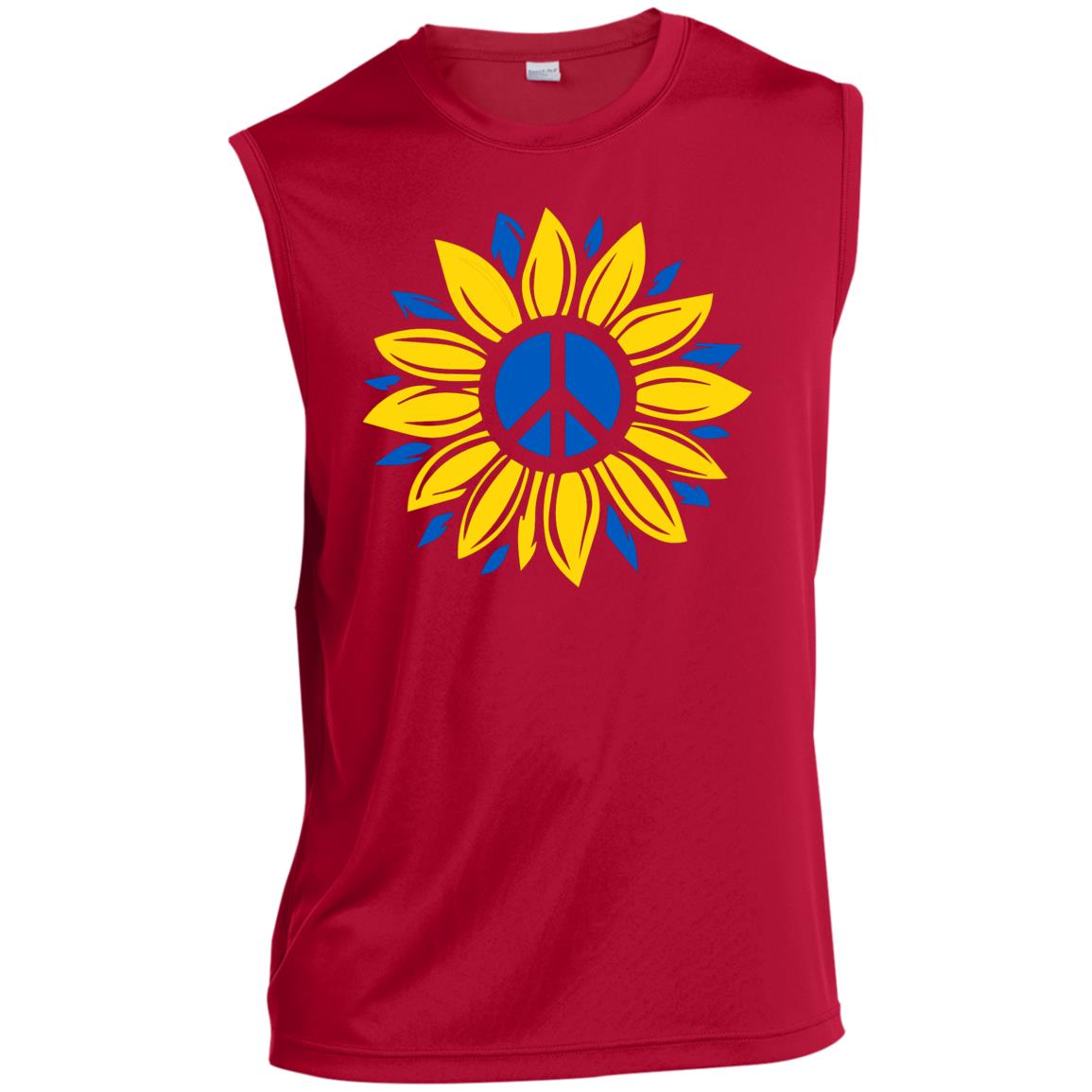 Peace flower t-shirt ST352 Men’s Sleeveless Performance Tee