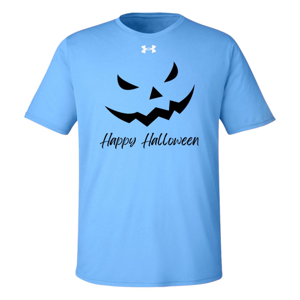 Scary Jack O Lantern Face -- Under Armour Team Tech Tee