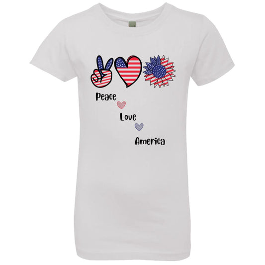 Peace, Love, America -- CLOSEOUT -- Girls' Princess T-Shirt