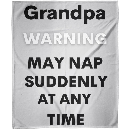 Grandpa naps black FLM Arctic Fleece Blanket 50x60