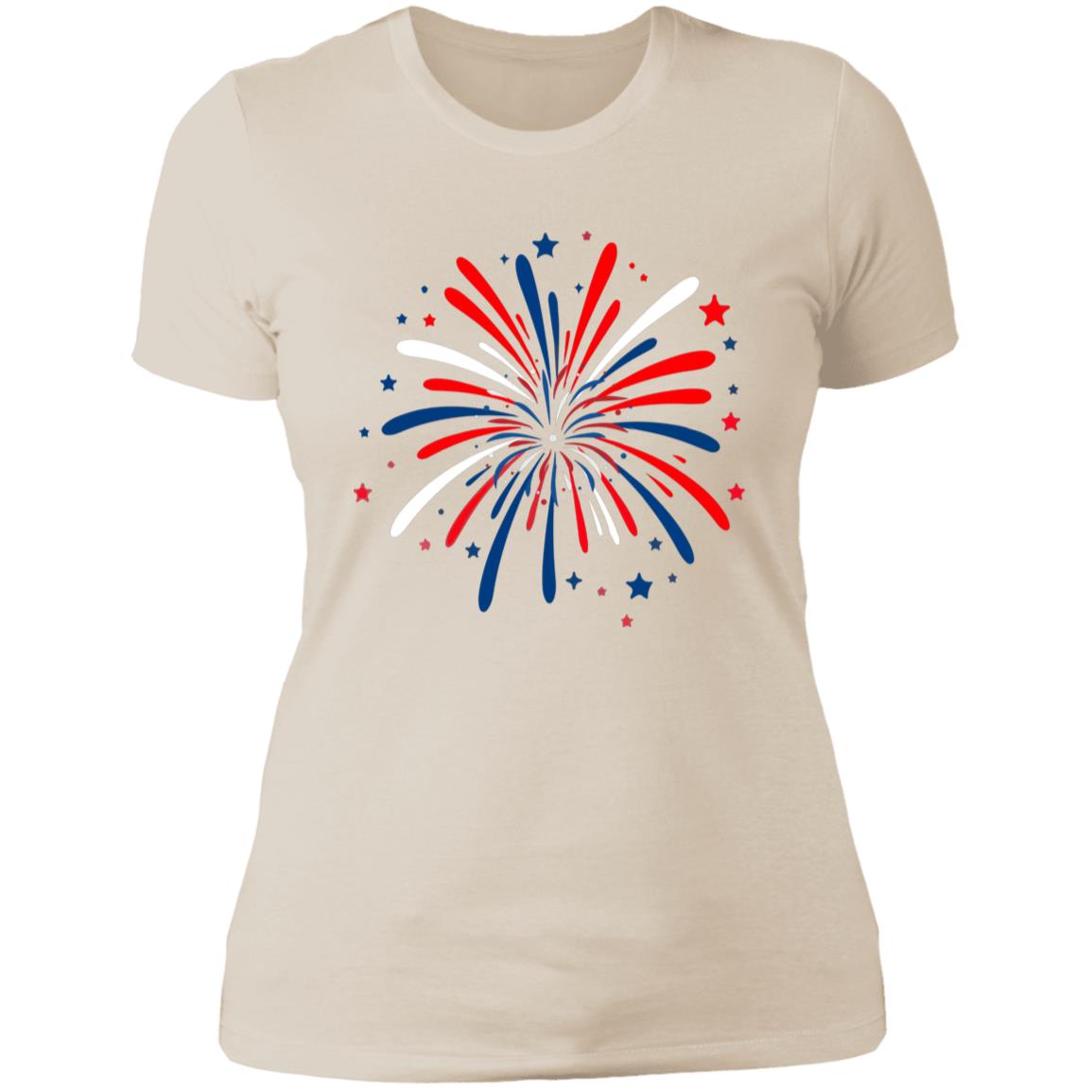 4th of July Firework NL3900 Ladies' Boyfriend T-Shirt