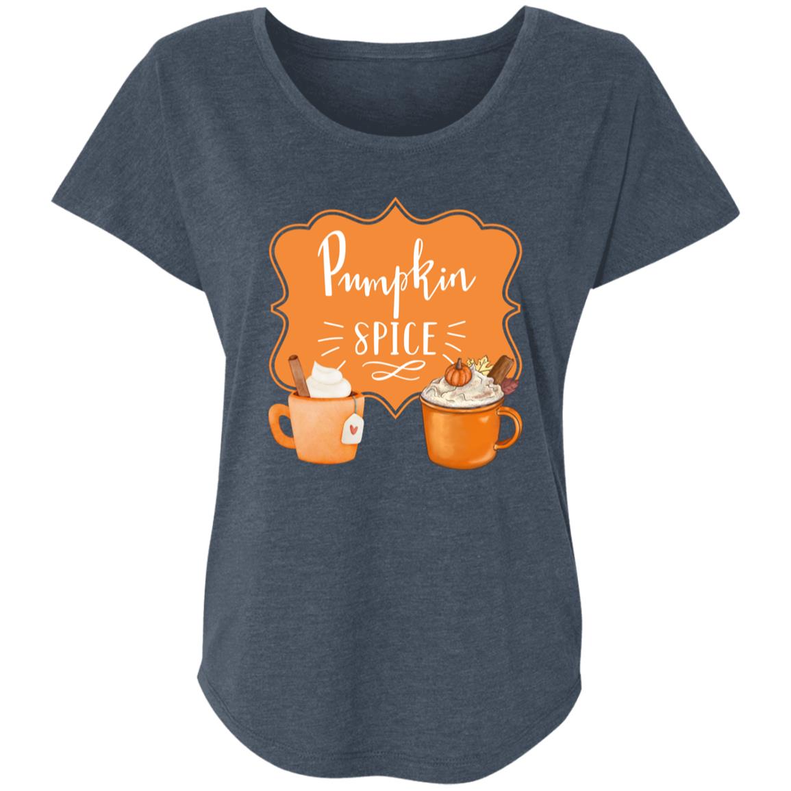 Pumpkin Spice Latte Orange -- Ladies' Triblend Dolman Sleeve