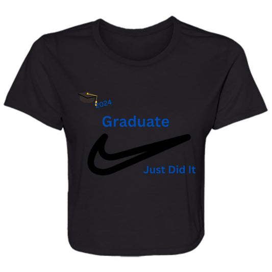 Ladies Flowy Cropped Tee -- Graduation 2024