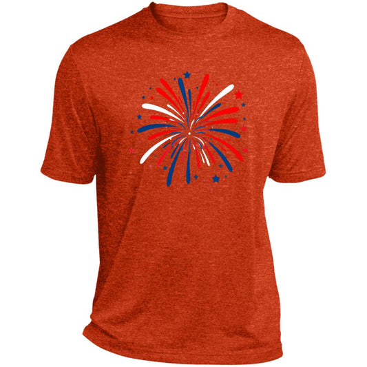 4th of July Firework CLOSEOUT - ST360 Heather Performance Tee