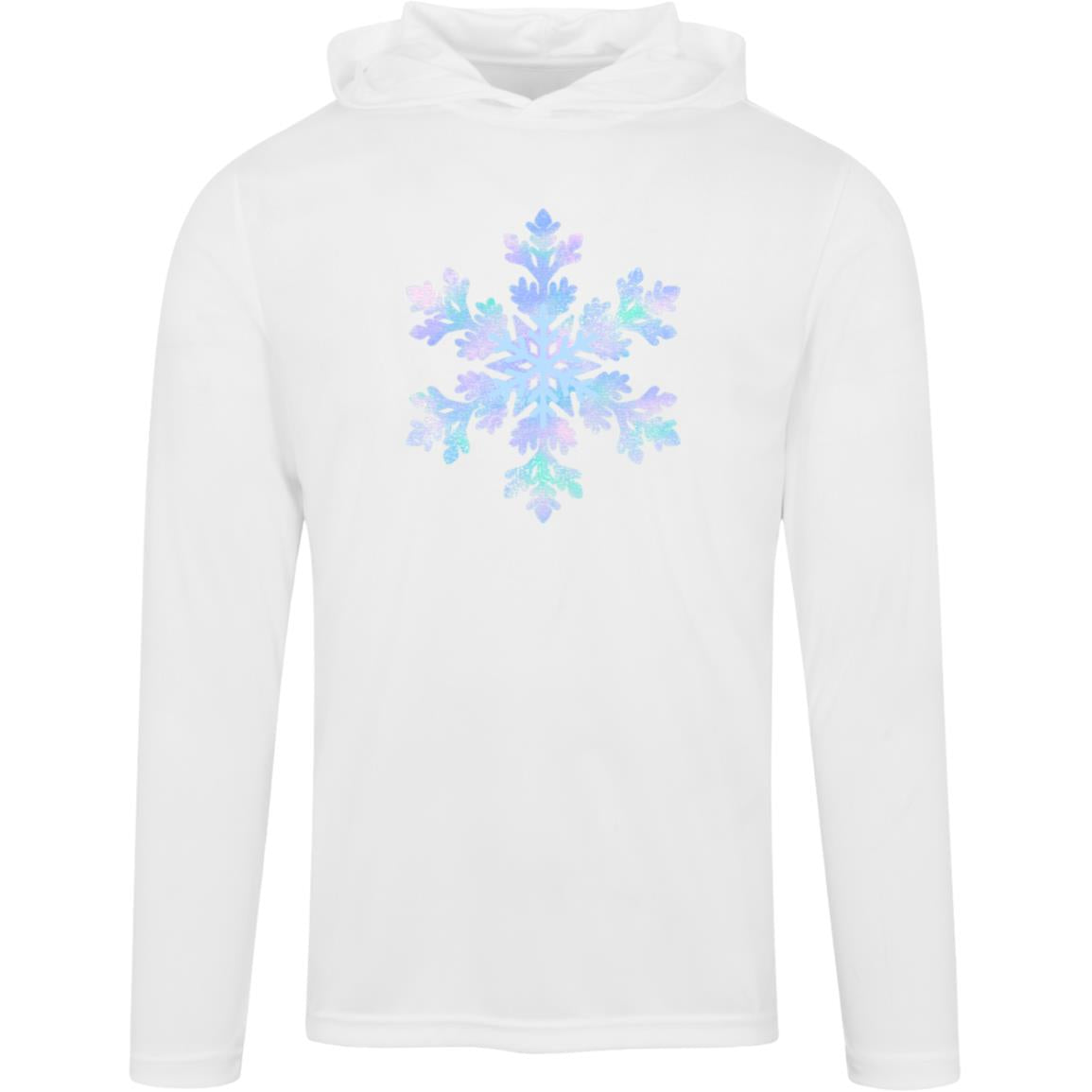 Snowflake blue and purple -- Mens Zone Hooded Tee