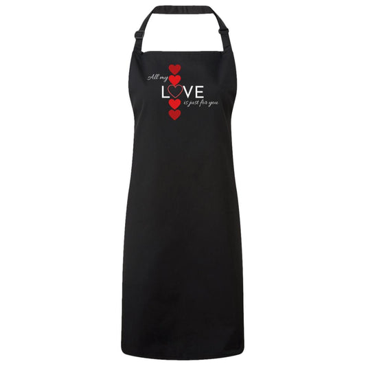 Sustainable Unisex Bib Apron -- All My Love