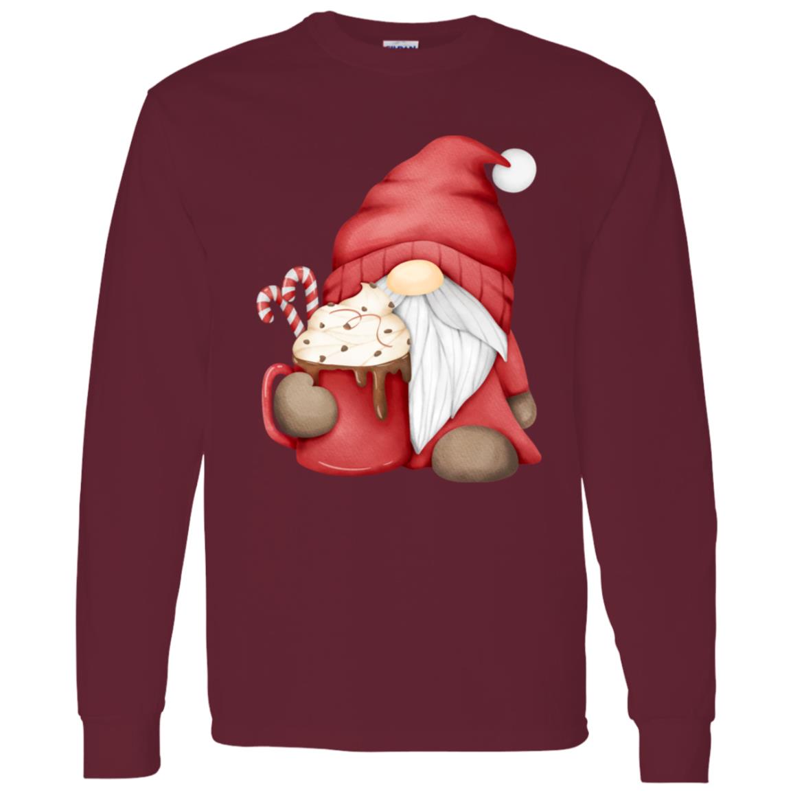 Hot Chocolate Gnome -- Long Sleeve T-Shirt 5.3 oz.