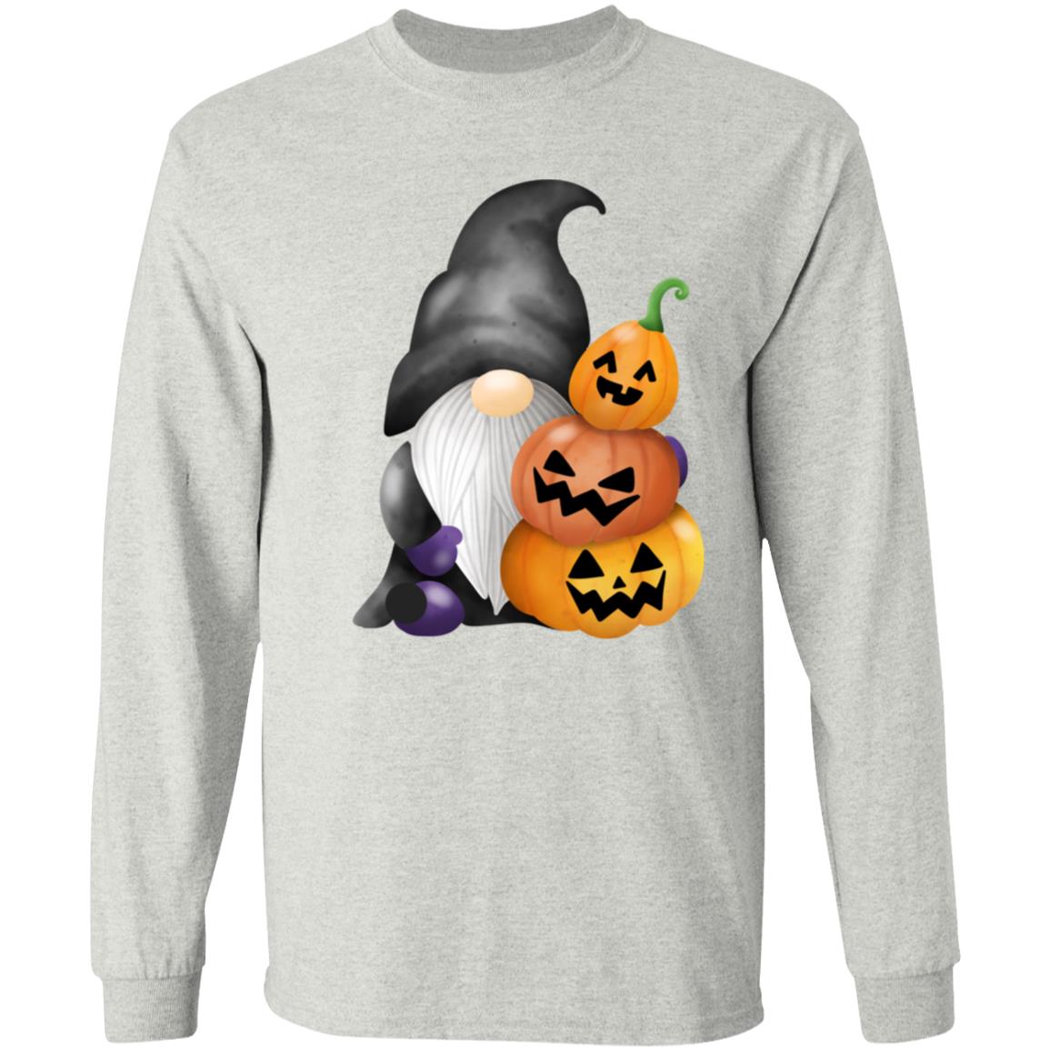 Gnome wJack o' Lanterns G540 LS T-Shirt 5.3 oz.