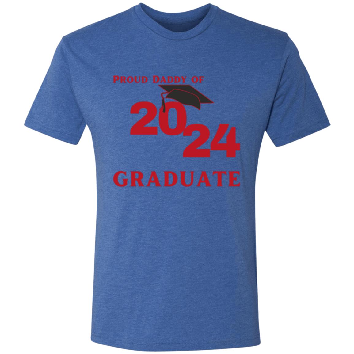 Proud Daddy -- 2024 Graduate -- Men's Triblend T-Shirt