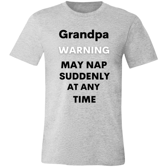 Grandpa naps black 3001C Unisex Jersey Short-Sleeve T-Shirt