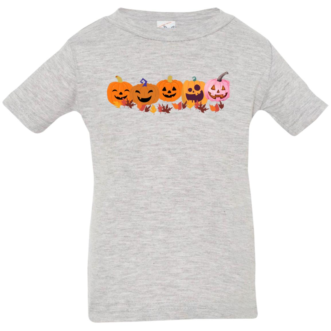 Jack 0 Lanterns in a Row -- Infant Jersey T-Shirt