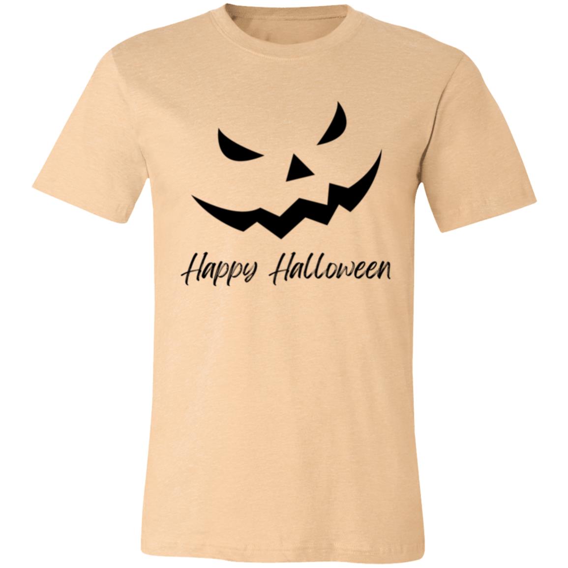 Scary Jack O Lantern Face -- Unisex Jersey Short-Sleeve T-Shirt