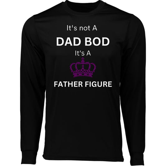 DAD BOD whitepurple CLOSEOUT - Long Sleeve Moisture-Wicking Tee