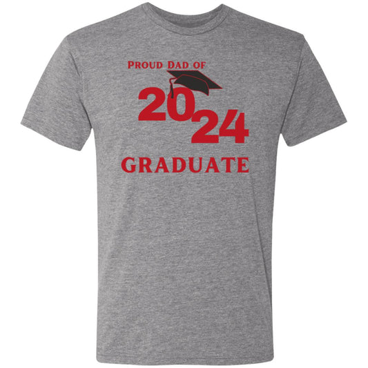 Proud Dad graduate 2024 -- Men's Tri-blend T-Shirt