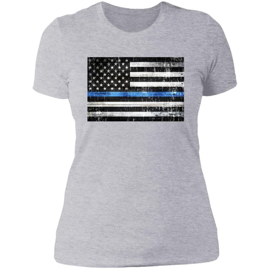 American Flag -- Police -- Ladies' Boyfriend T-Shirt