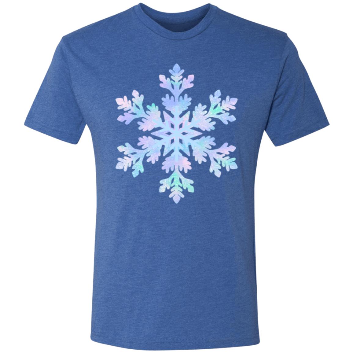 Snowflake blue and purple -- Men's Triblend T-Shirt