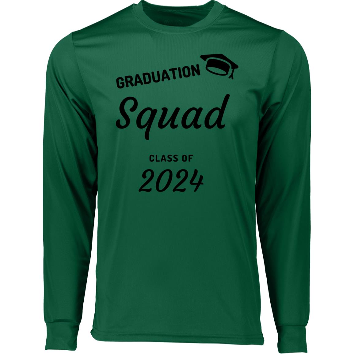 Grad Squad 2024 Black CLOSEOUT - 788 Long Sleeve Moisture-Wicking Tee