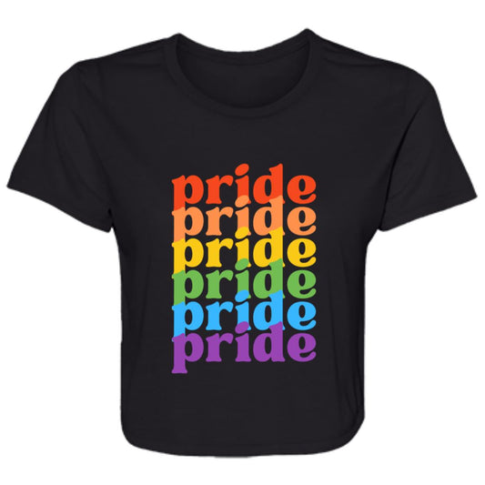 Pride Pride Pride B8882 Ladies' Flowy Cropped Tee