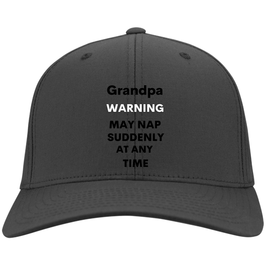 Grandpa naps black CP80 Embroidered Twill Cap