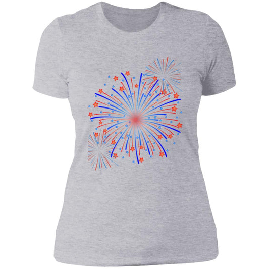 4th of July Fireworks -- Ladies' Boyfriend T-Shirt