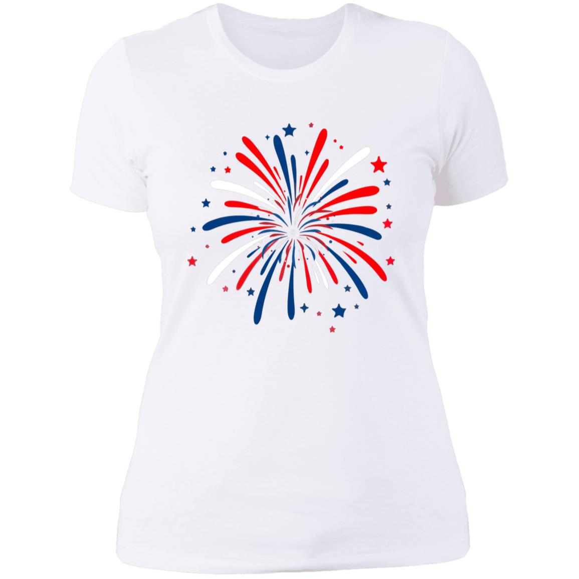 4th of July Firework NL3900 Ladies' Boyfriend T-Shirt