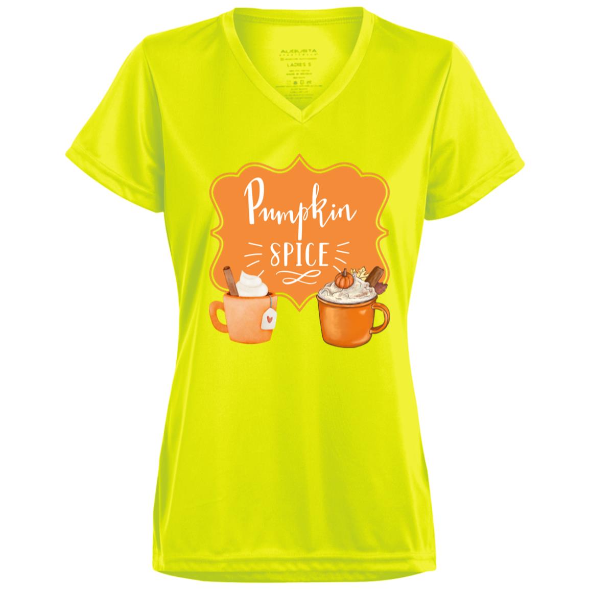 Pumpkin Spice Latte Orange -- CLOSEOUT -- Ladies’ Moisture-Wicking V-Neck Tee