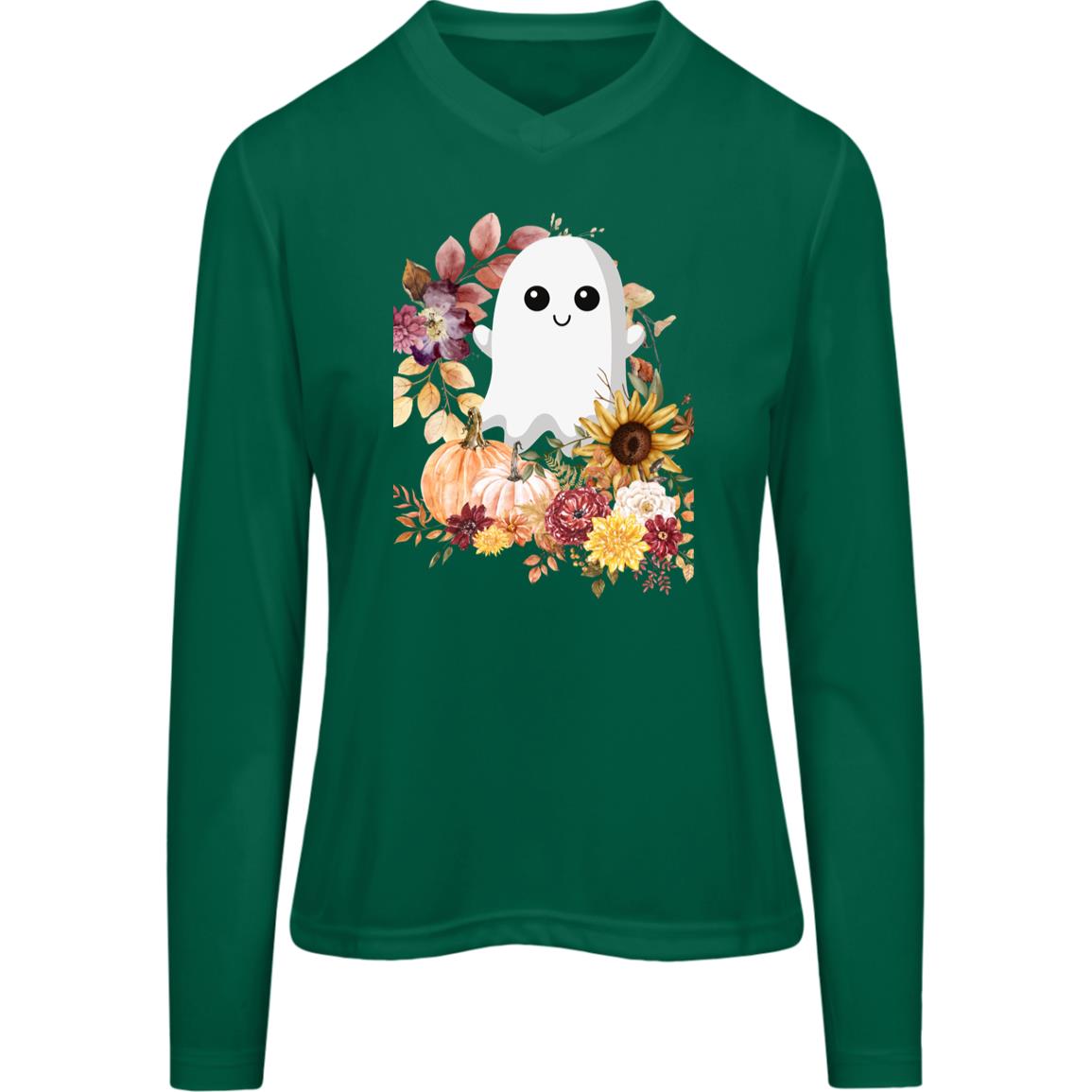 Fall Ghost -- Team 365 Women's Zone Long Sleeve Tee