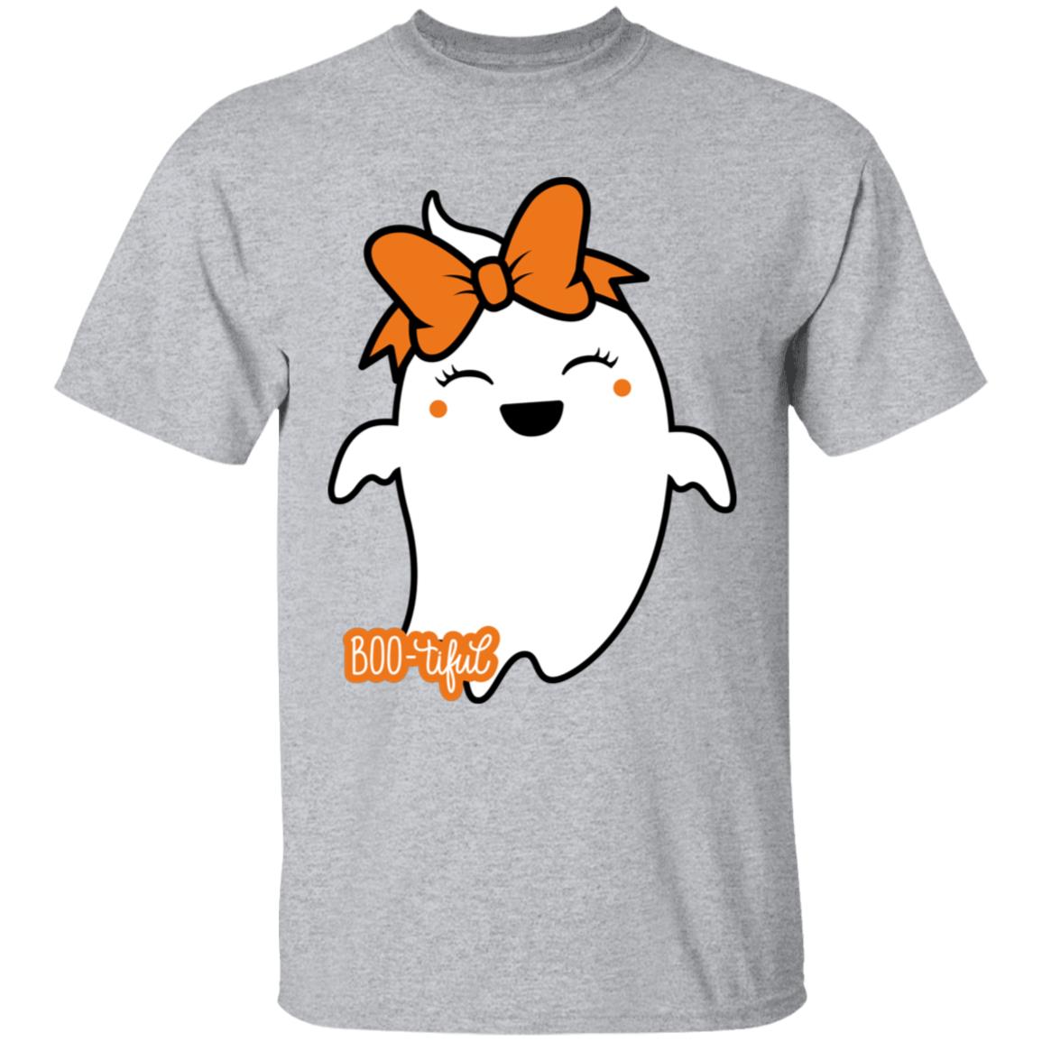 Boo-tiful Ghost with Bow G500B Youth 5.3 oz 100% Cotton T-Shirt