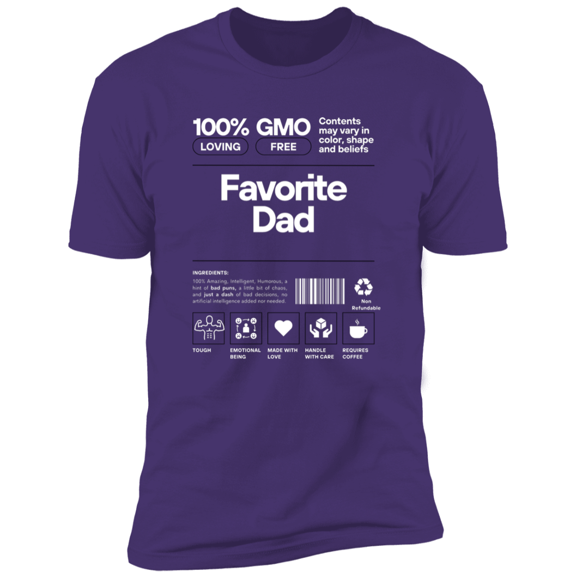 Favorite Dad Ingredients -- Premium Short Sleeve T-Shirt