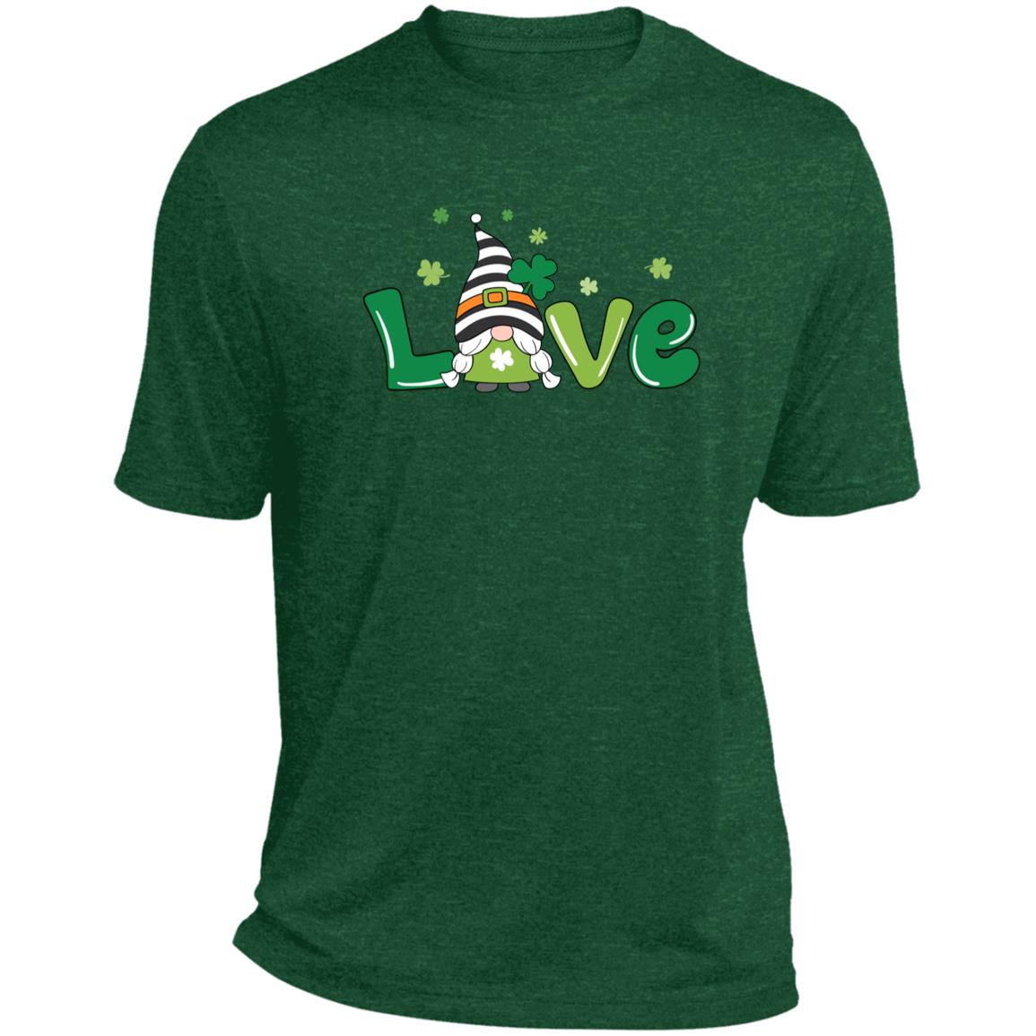 clover love gnome ST360 Heather Performance Tee