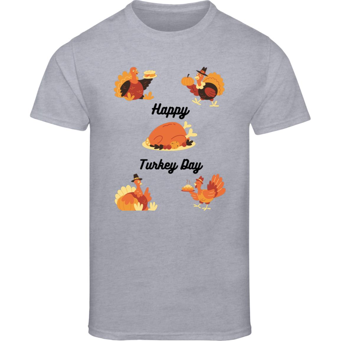 Happy Turkey Day -- Champion Adult Short Sleeve Tee