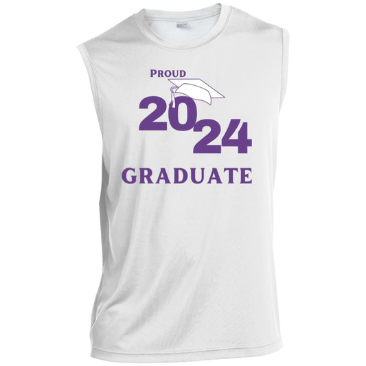 Proud 2024 Graduate -- Men’s Sleeveless Performance Tee