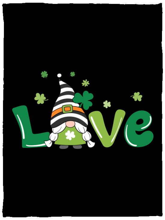 clover love gnome VPS Cozy Plush Fleece Blanket - 30x40