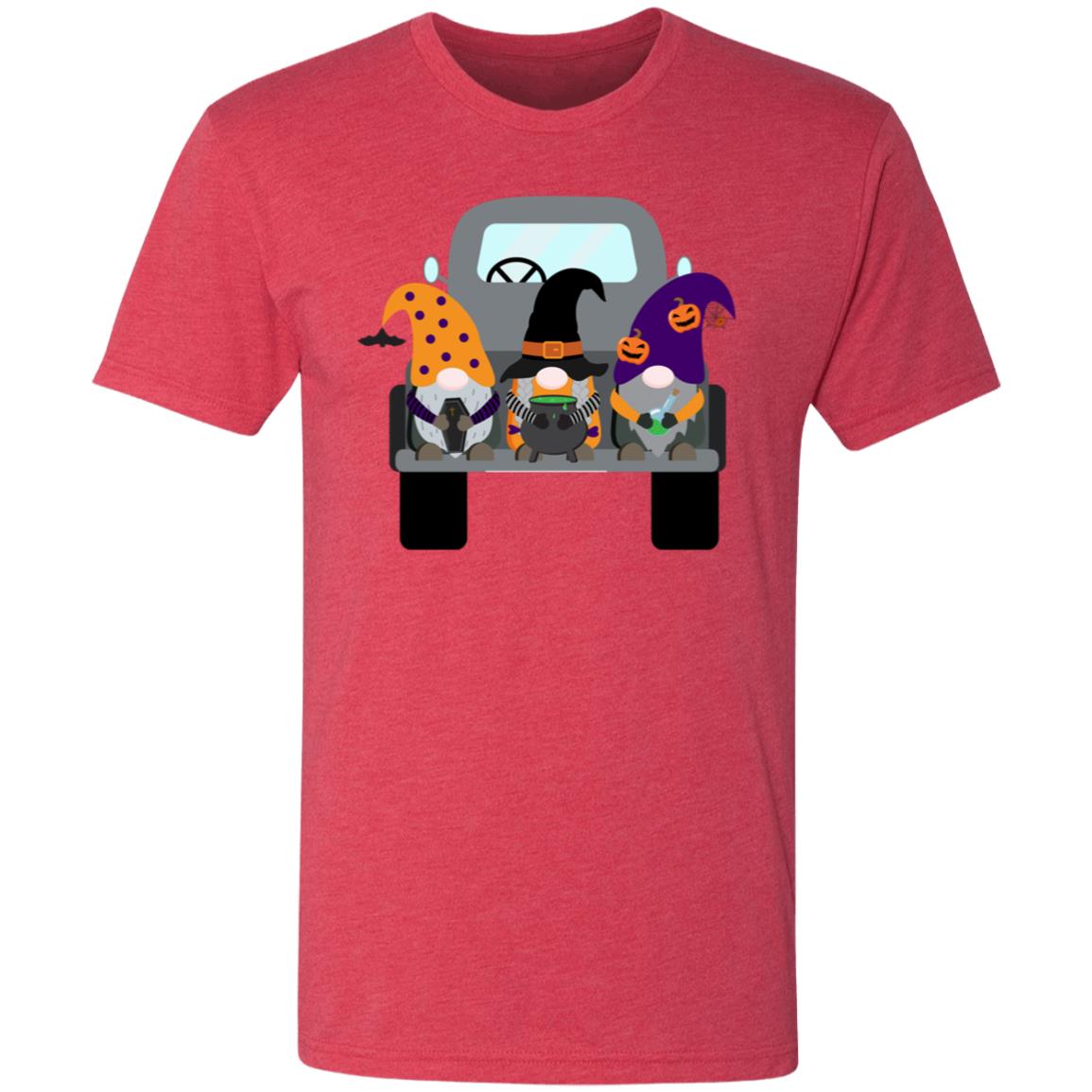 Halloween Gnomes in a Truck NL6010 Men's Triblend T-Shirt