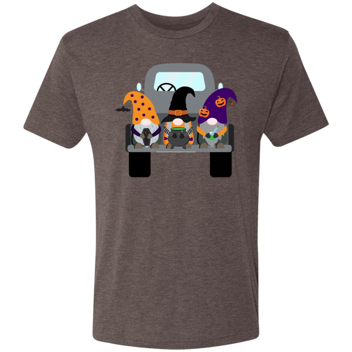 Halloween Gnomes in a Truck NL6010 Men's Triblend T-Shirt