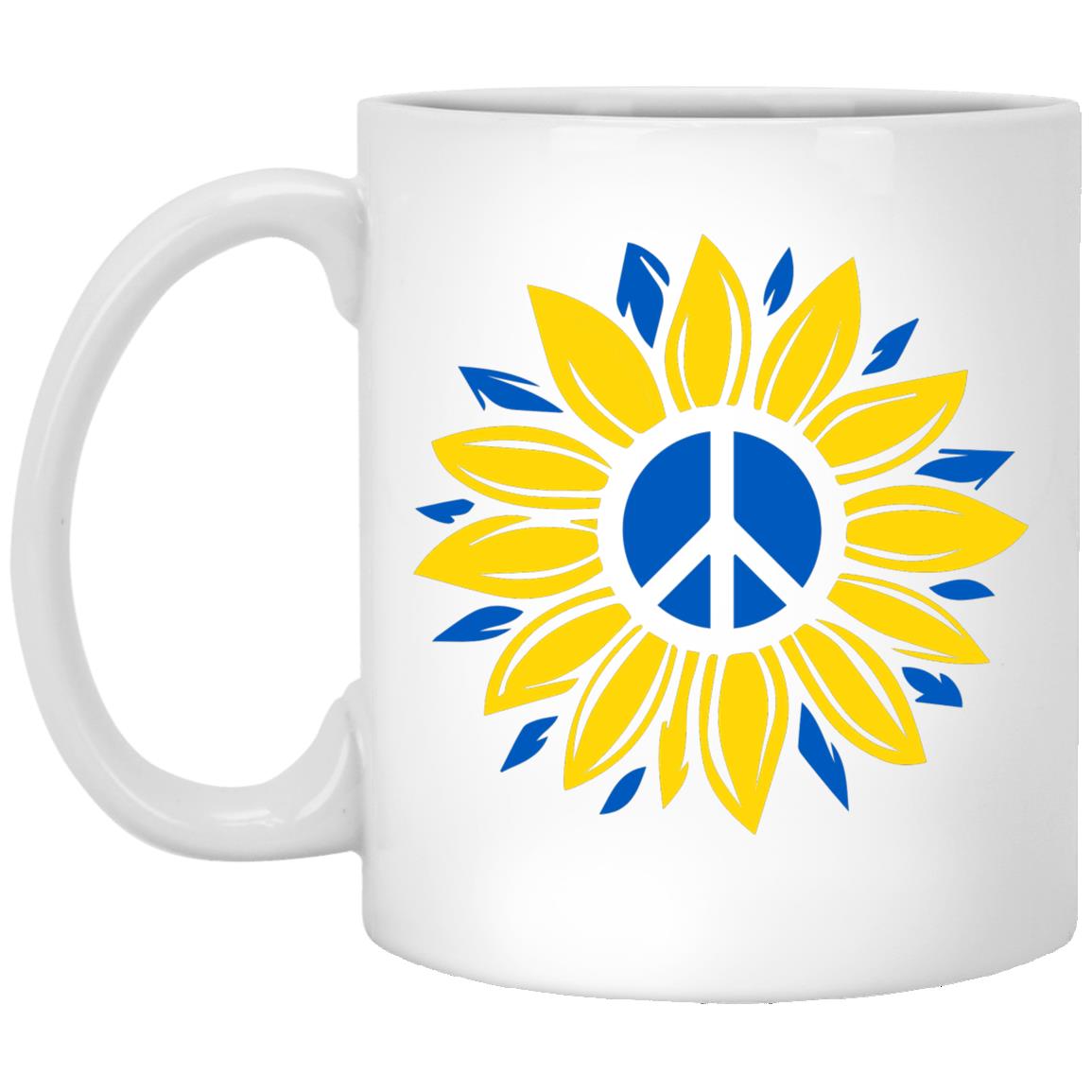 Peace flower t-shirt XP8434 11 oz. White Mug