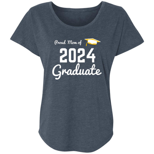 Proud Mom -- 2024 Graduate -- Ladies' Triblend Dolman Sleeve