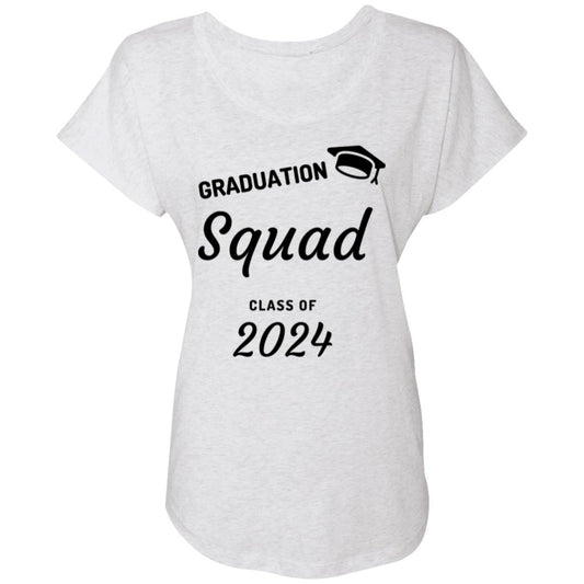 Grad Squad 2024 Black NL6760 Ladies' Triblend Dolman Sleeve