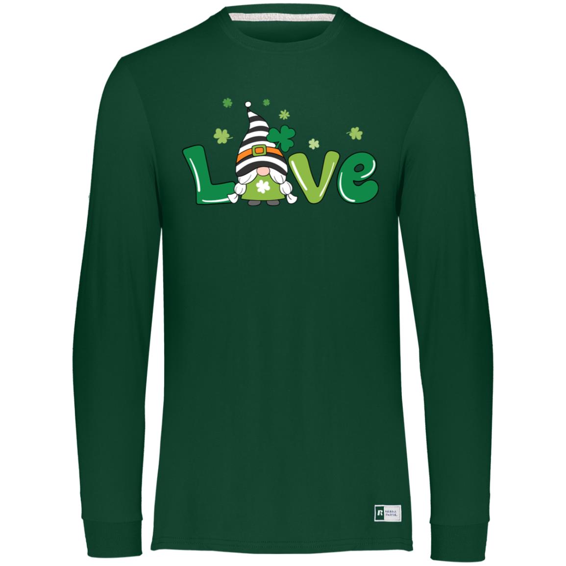 clover love gnome 64LTTM Essential Dri-Power Long Sleeve Tee